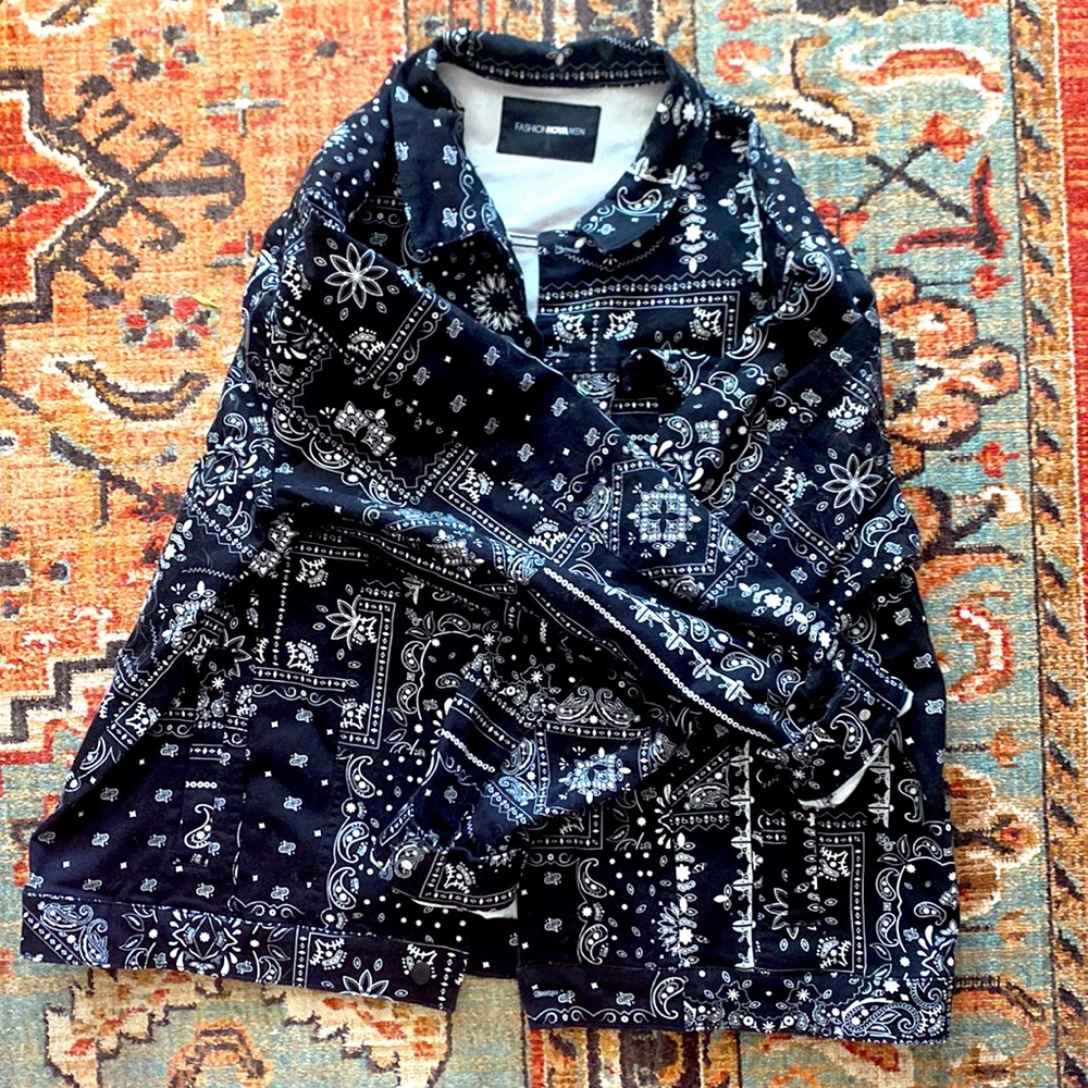 Fashionova oversized Denim Paisley Jacket!